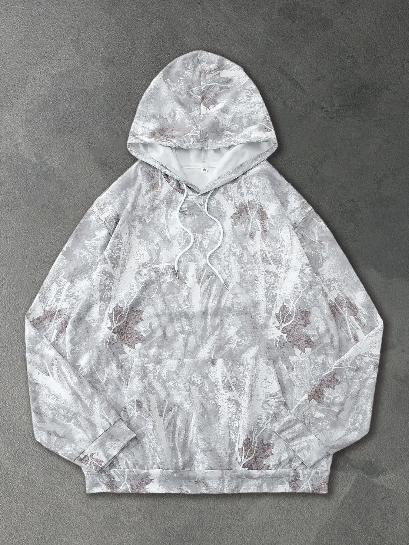Vintage Branch Camo Hoodie, Autumn & Winter Street Style Graphic Print Clothing, Trendy Casual Wear for Men & Women