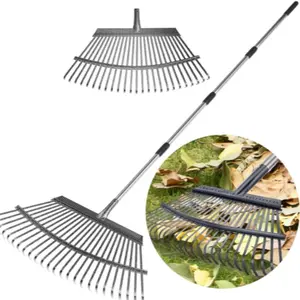 25 Tooth Grass Rake, New Leaf Rake Garden Home Cleaning Tool, Lawn Sweeper for Tree Leaves, Shrubs, Small Areas, Ideal for Yard Care, Garden Tools, Garden Supplies