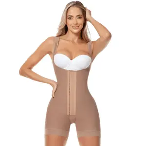 Stage 2 Post-Op Faja for BBL & Lipo – No Butt Compression | Full Body Compression Garment | Adjustable Straps | 3 Hook Levels