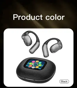 OWS Open Ear Wireless  with Smart Touchscreen Case, High-Fidelity Sound Bluetooth Earbuds, Premium Bass Sports Earphones for iPhone Android Voice Assistant Headset ENC