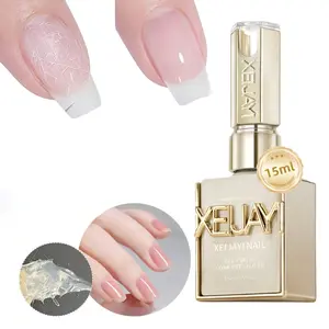 XEIJAY Nail Fiber Gel Builder Strengthening Clear Builder Gel for Nails 15ml Enhances Nail Strength & Provides Natural Finish