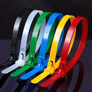 100 Pcs Reusable Self-Locking Nylon Zip Ties, Mixed Colors, Durable and Flexible, Safe and Secure, Indoor and Outdoor Use