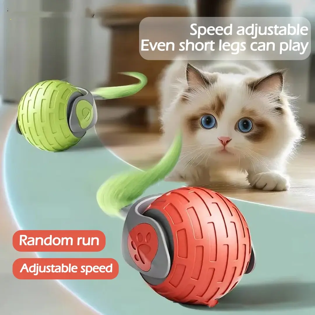 Smart Interactive Cat Ball Toy – Automatic Rolling USB Rechargeable Cat Teaser