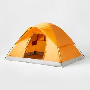 Embark Dome Tent 4-Person Electrical Port Rust 4 Person Camping
