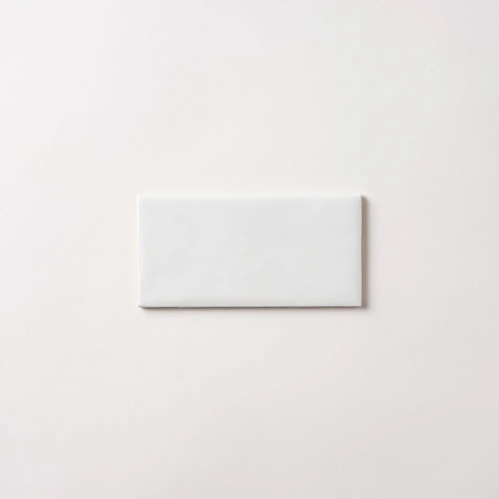 San Fran White 3x6 Bullnose Ceramic Tile Glossy