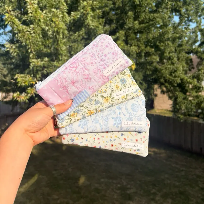 Quilted Pencil & Glasses Case
