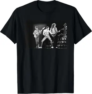 Queen Official Freddie Mercury Live B&amp;W Photo T-Shirt