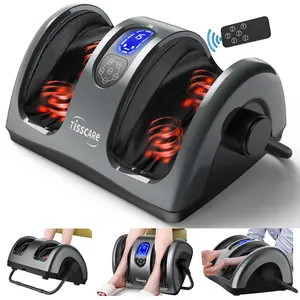 TISSCARE Upgraded Shiatsu Foot Massager with Heat - Enhanced Circulation & Pain Relief, Deep Kneading Therapy, Remote Control - Ideal for Neuropathy, Plantar Fasciitis & Diabetics