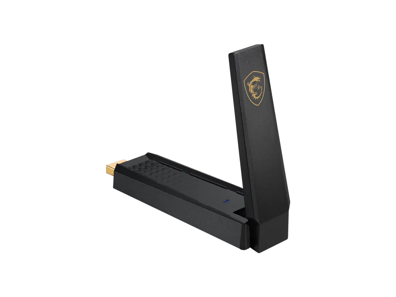 MSI AXE5400 WiFi 6Tri-Band USB Adapter - WLAN up to 5400 Mbps (6Ghz, 5GHz, 2.4GHz Wireless), USB 3.2 Gen 1 Type-A, MU-MIMO, Adjustable Antenna, Beamforming, WPA3 - Wired Bracket Included