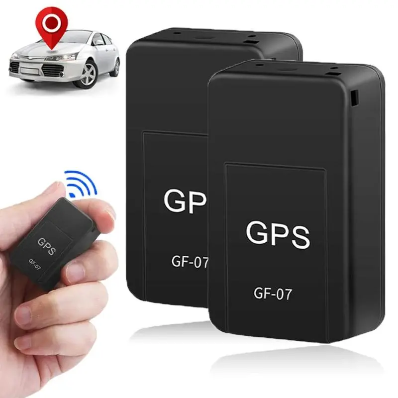 2pcs GF07 Mini Magnetic GPS Trackers - Portable Wireless Safety Wearable GPS Locator, Vehicle/Motorcycle Tracker with Call & Flashlight, Ceramic Glass Anti-Blue Light Smart Device for Elderly, Portable Wireless Gps Trackers