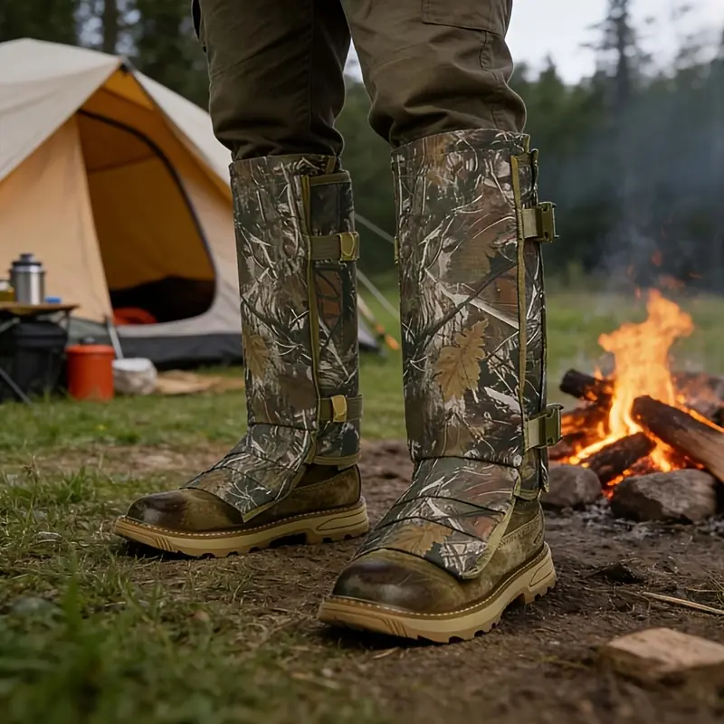 Snake Proof Gaiters Snake Gaiters Waterproof Snake Bite Protection Leg Guards, Adjustable Anti-Abrasion Outdoor Gaiters for Men Women, Durable Lightweight Lower Leg Armor for Hunting, Hiking, Camping, Farm Work, All-Season Hunting Gear And Equipment