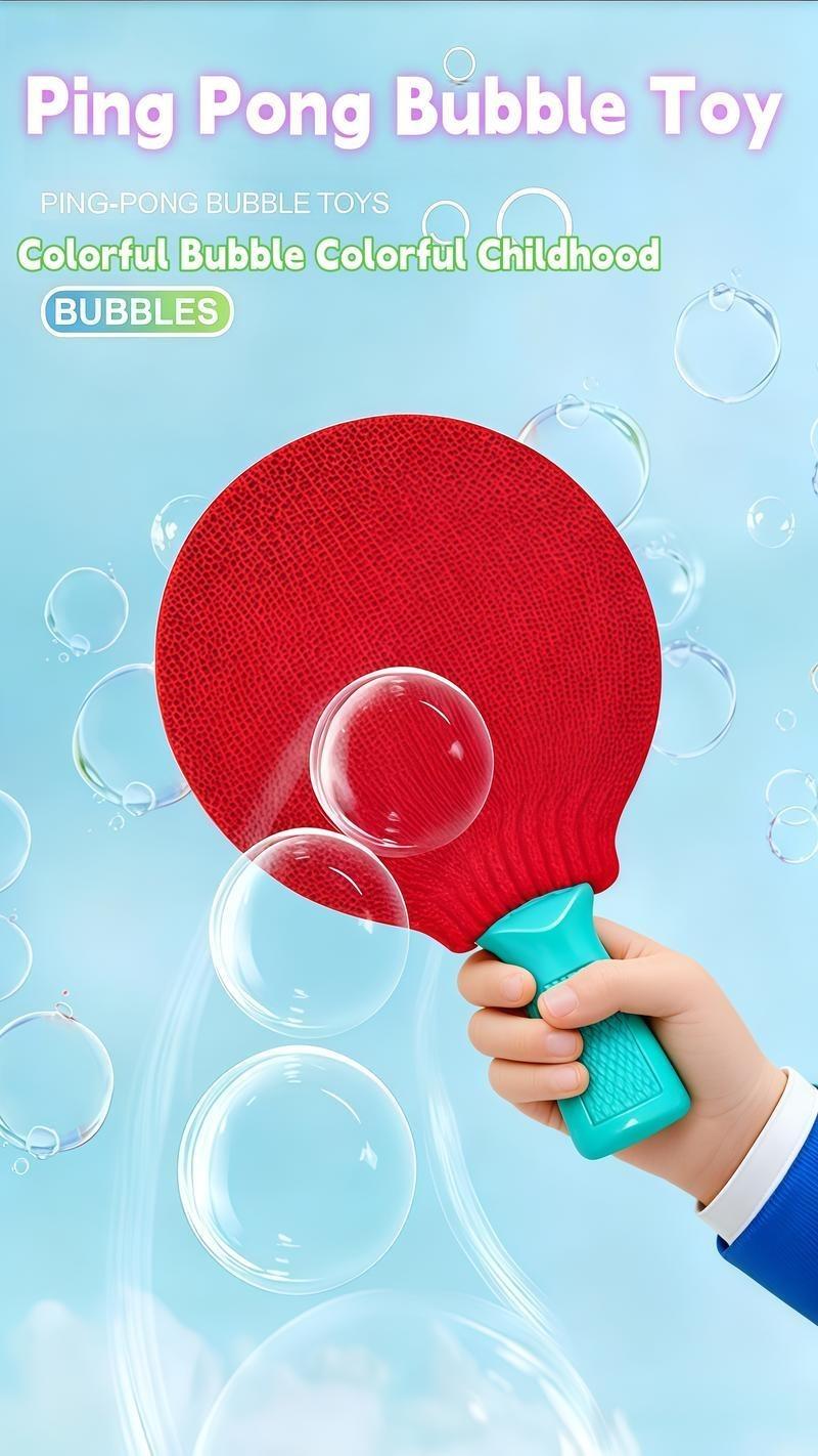 Ping Pong Bubble Toy Effortless Giant Bubbles Safe Bubble Maker for Kids Families Outdoor Bubble Fun