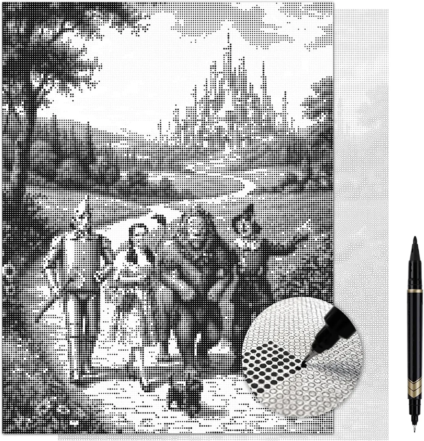 Wizard of Oz Dot Painting Kit for Adults — 13×17 Canvas with Dual-Tip Marker