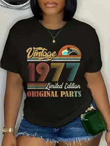 100% Cotton Unisex Vintage 1977 Limited Edition Original Parts 47 Years Old T-Shirt