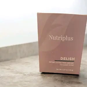 Nutriplus DELISH Instant Coffee with Chicory & Collagen Blend 3.53 oz 100g for Enhanced Daily Brew Unique Taste Experience Added Benefits