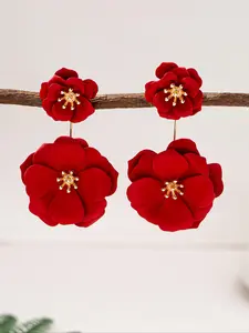 Fashion Flower Design Dangle Earrings, Statement Earrings, Fashion Jewelry for Party, Daily Clothing Decor, Trendy All-match & Exquisite Jewelry for Birthday Gift