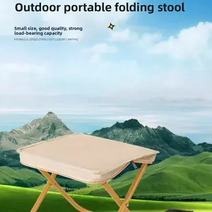 Outdoor Portable Folding Stool Pencil Case, Foldable Small Bench Fishing Chair, Travel Camping Seat Handbag Stool