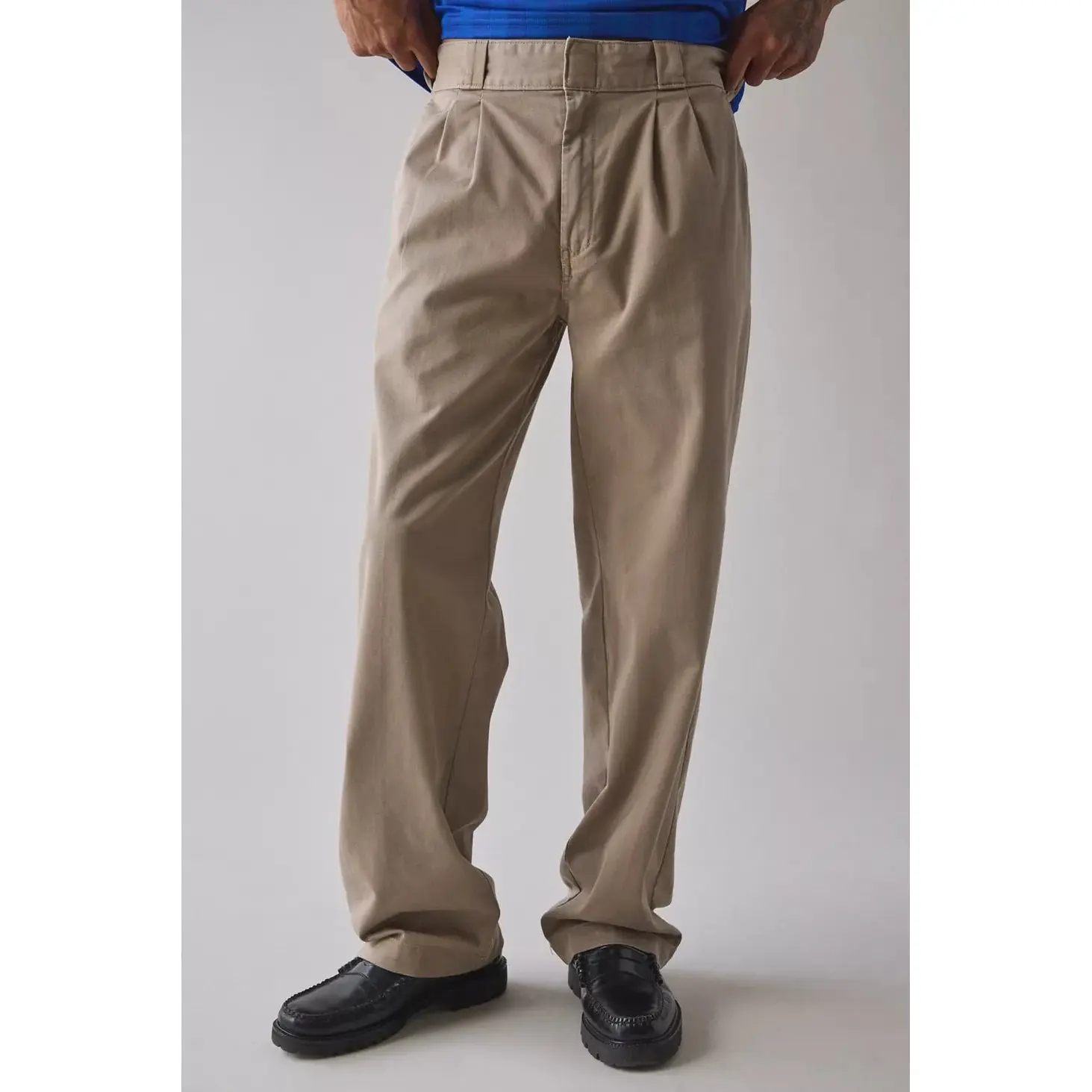 Dickies Men's Unionville Mid-Rise Pleated Utility Trouser, Loose Fit Straight Leg Work Pants in Cotton Spandex, Menswear, Pocket, Stretch, Full Length, Elastane, Machine Washable