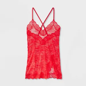 Women's Allover Lace Lingerie Slip Dress