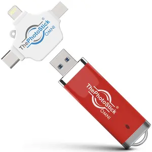 ThePhotoStick Omni 512GB USB Flash Drive & Memory Stick – Automatic Photo & Video Backup for iPhone, Android, Mac & PC – Multiport Connection to Easily Store & Transfer Files