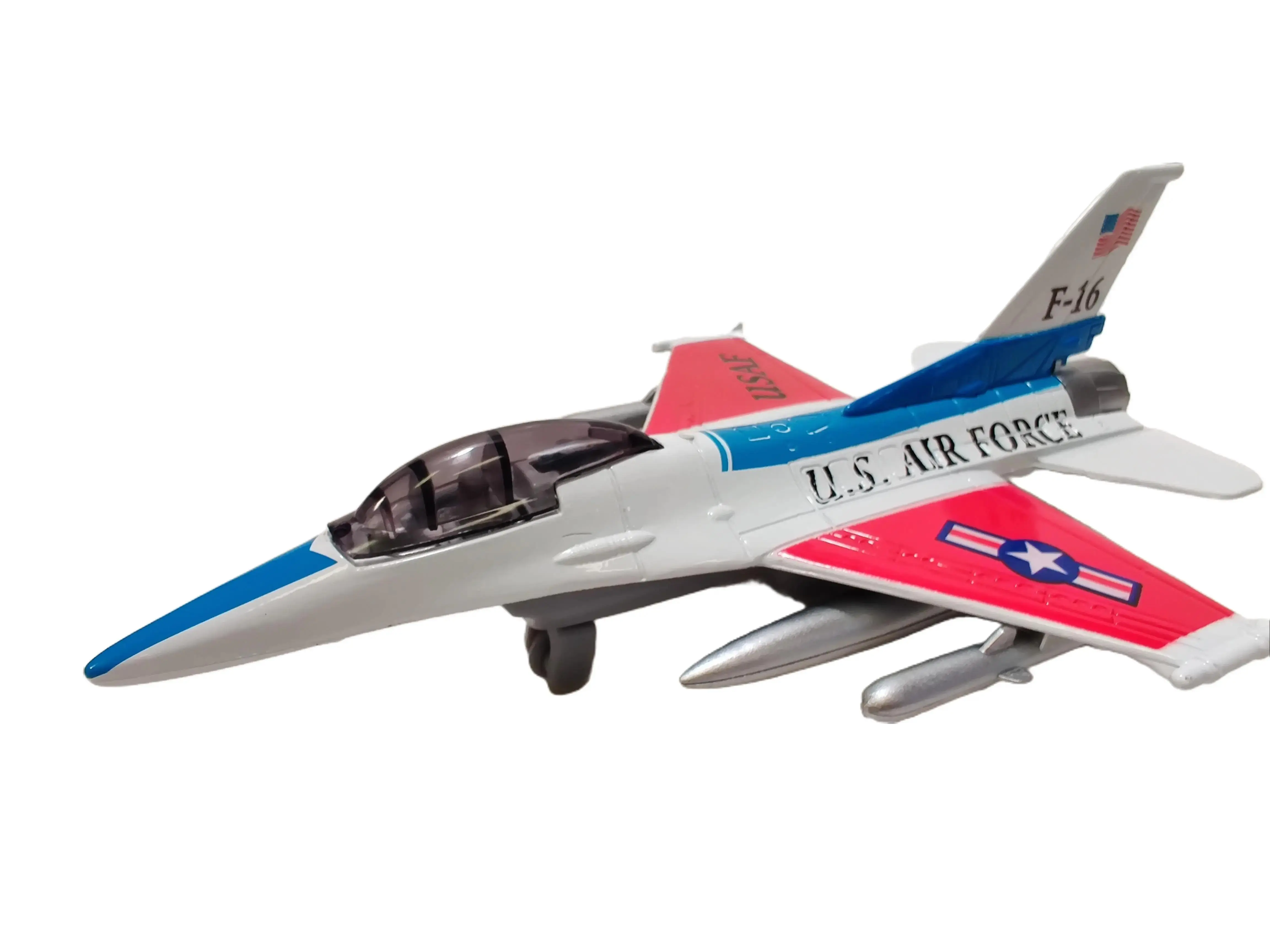 TAI TUNG 7.5" Fly Tiger 4th Gen Jet Fighter Die-Cast Metal Toy Vehicle with Pull-Back Action & Opening Canopy, Ideal for Kids & Collectors