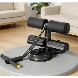 Rope-pull foot-press crunch machine, an auxiliary trainer for sit-ups. With double suction cups to fix and avoid sliding. Easy to use for abdominal shaping. Improves the problem of foot movement during exercise. Helps strengthen the core.