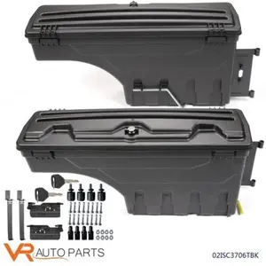 Lockable Storage Truck Bed Tool Box Set Fit For 2002-18 DODGE RAM 1500 2500 3500