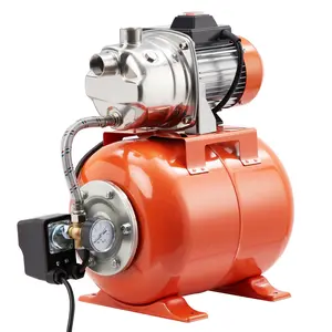 1.6HP Shallow Well Pump With Pressure Tank, 115V, Stainless Steel Irrigation Pump, Sprinkler Pump, Automatic Water Booster Jet Pump for Home, Garden, Lawn, Farm