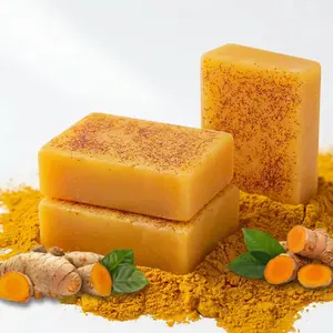 3PCS Honey Glow Lemon Turmeric Kojic Acid Soap 100g, Brightening Dark Spot Remover, Gentle Face & Body Acne Cleanser Skin Repair