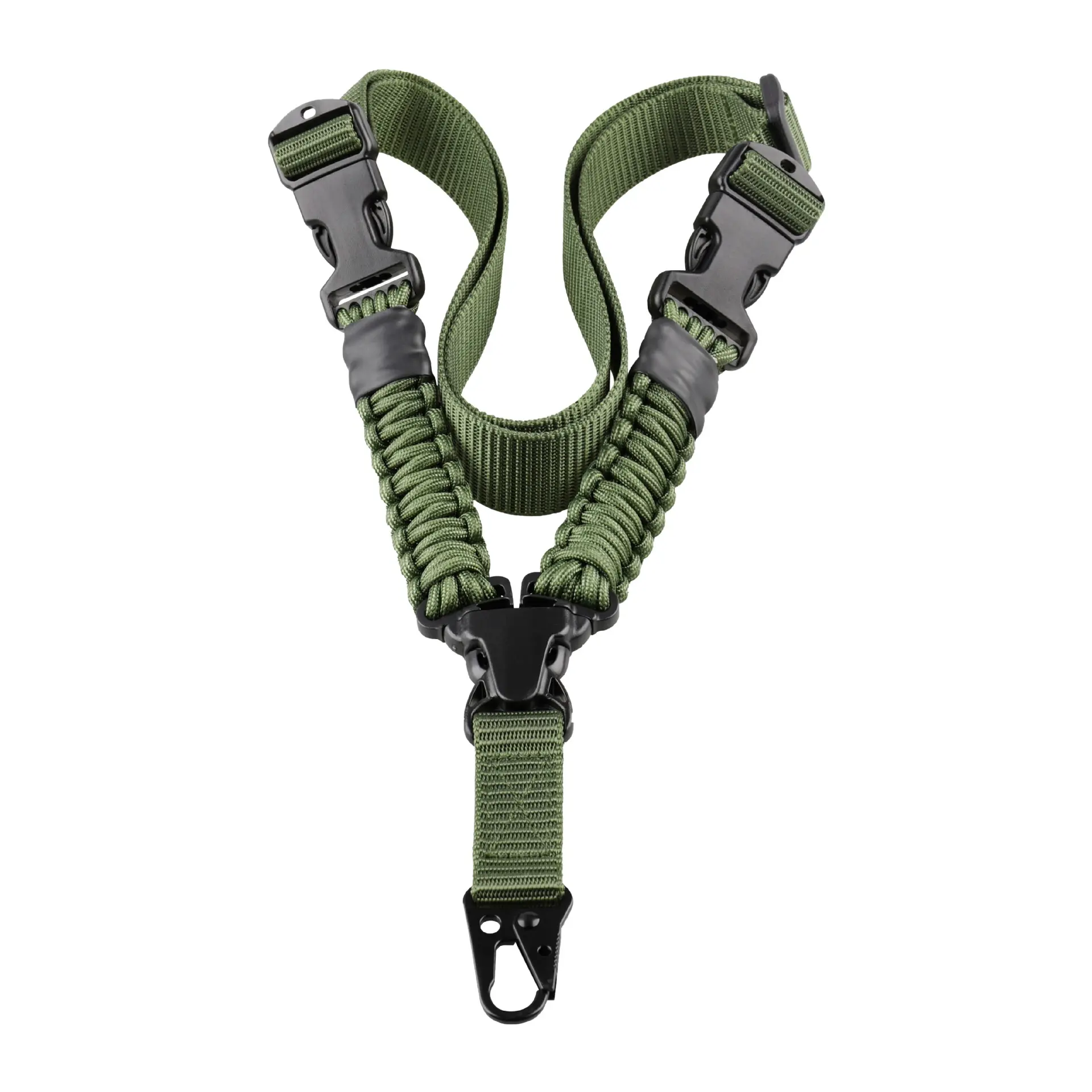 1pc Single Point Sling – Adjustable, Durable Polyester Strap with Metal Buckles for Hunting, Shooting, & Fishing Gear | Black/Khaki Color Options, Portable & Reliable for Outdoor Use