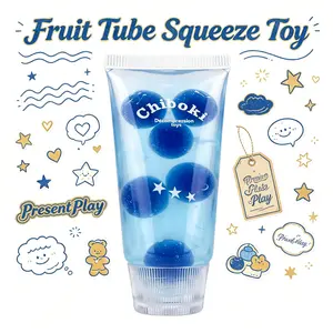 Glitter Green Clover Toothpaste-Shaped Squishy Squeeze Toy Multi-Pack, Toothpaste Squishy Stress Relief Toy for Kids