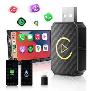 Wireless Carplay Auto Adapter Plug&Play CarPlay AI Box BT Wireless Dongle for OEM Wired CarPlay/Andriod Auto Cars