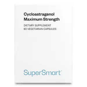 SuperSmart - Cycloastragenol 20mg per Day (98% Purity) - DNA & Telomeres Supplement - Astragalus Membranaceus | Non-GMO & Gluten Free - 60 Vegetarian Capsules