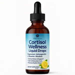 Cortisol Supplement Liquid Drops, 17-in-1 Cortisol Detox w. Magnesium Glycinate 400mg Ashwagandha, L-Theanine, Phosphatidylserine, Hormone Balanced for Women, Mood Focus, Sleep Support Healthcare Natural
