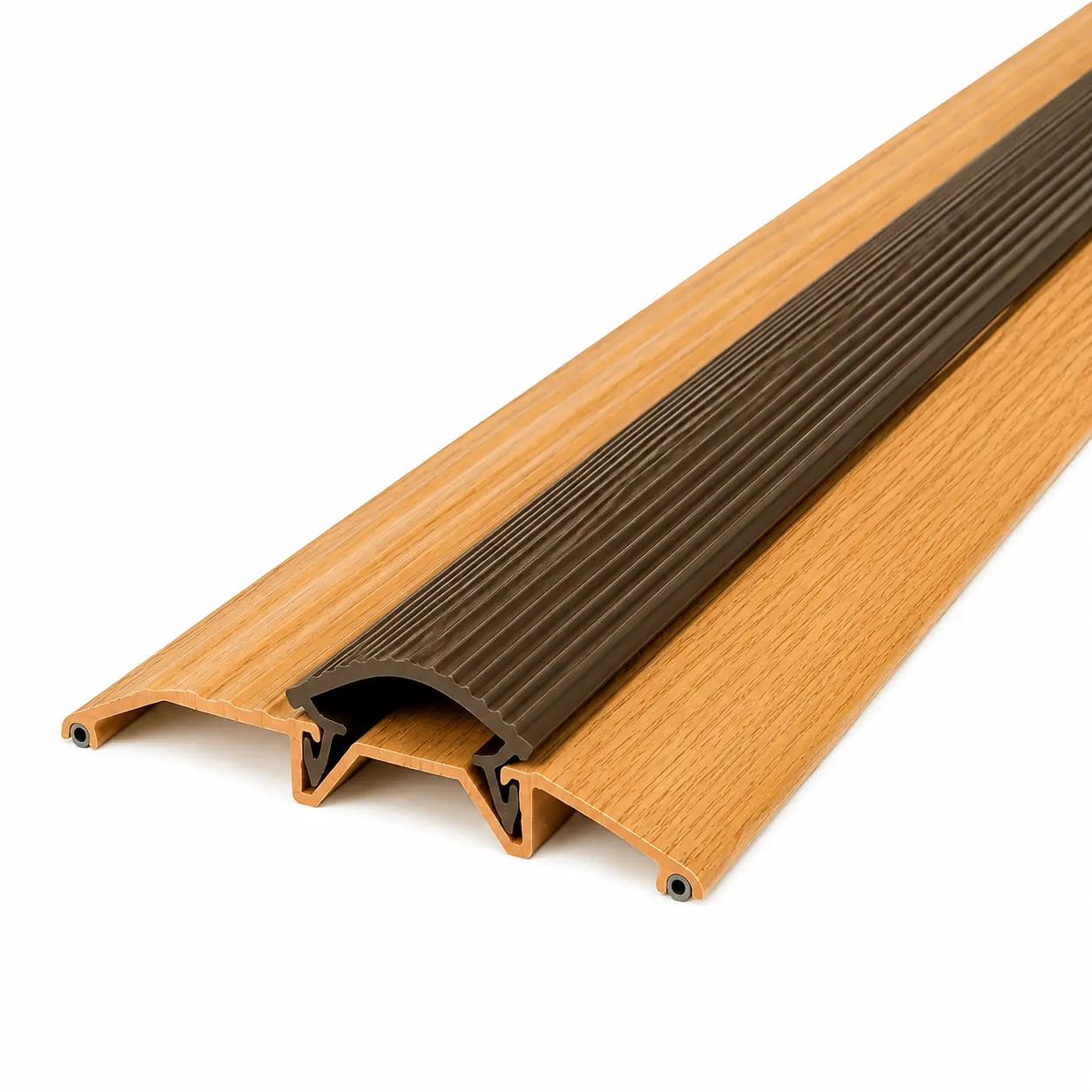 M-D Building Products 43151 3-3/4 in. x 3/4 in. x 36 in. Oak Aluminum and Vinyl Heavy-Duty Low-Profile Threshold