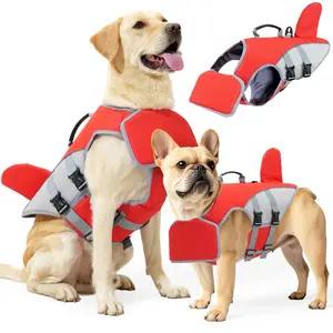 Pet Life Jacket, 1 Count Adjustable Dog Swimsuit, Anti Choking Water & Buoyancy Clothing that Can Tow Medium To Large Dogs, Pet Supplies