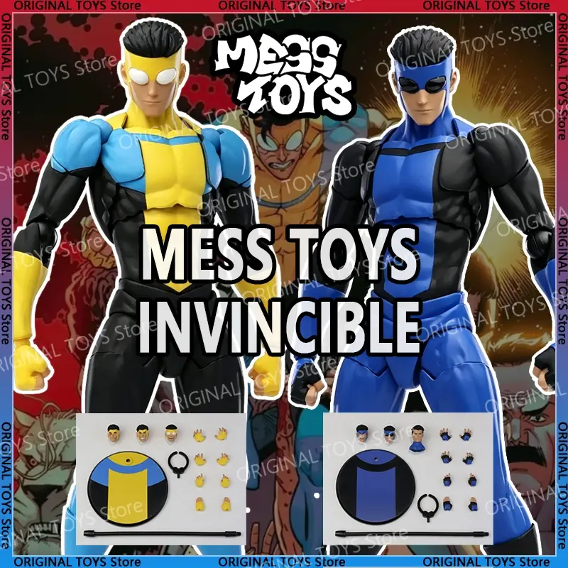 MESS TOYS Invincible Anime Action Figure Mark Grayson Classic First Suit & Blue-Black New Suit Figurine Model Statue Gift Toys