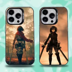 Attack on Titan Mikasa Ackerman Phone Case For iPhone17,16,15,14,13,12,11,Pro,Max,Plus,Mini,XS,SE Anti Fall Black Matte Hard Bumper