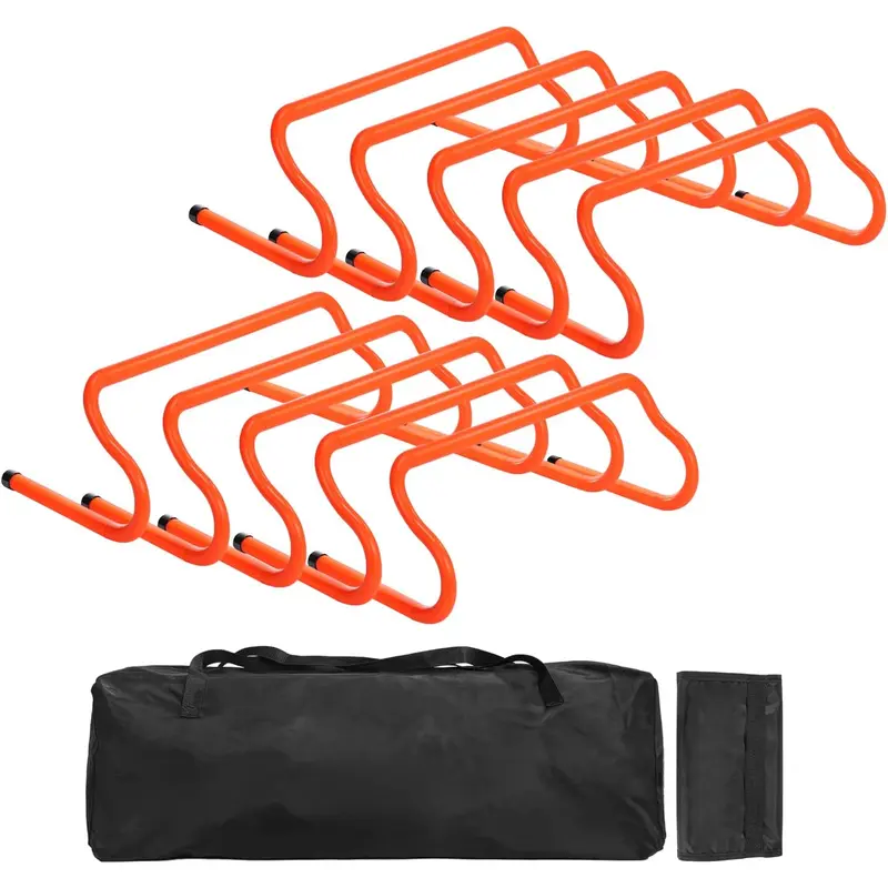 Agility Hurdles Speed Agility Hurdles, Detachable Sturdy Hurdles Equipment Set with Carry Bag for ,Athletes,Soccer,Basketball