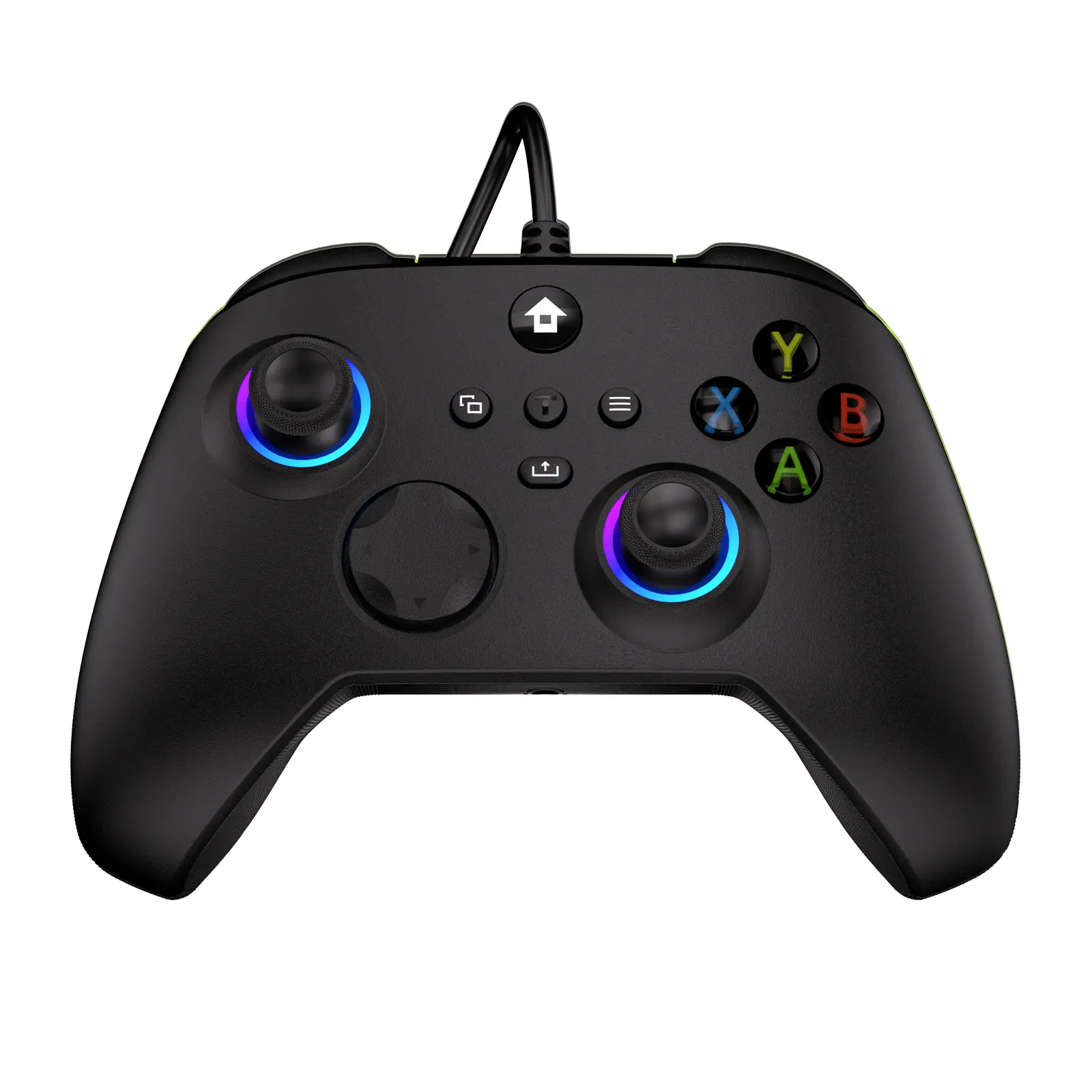 YUYIU Wired Multi-Platform Gaming Controller for Xbox 1, Xbox Series X|S, PC, Steam, iOS - Linear Triggers, USB-C Plug & Play, Audio Support, Macro/Turbo, RGB Light, Dual Shock Programmable, Games, Back to School