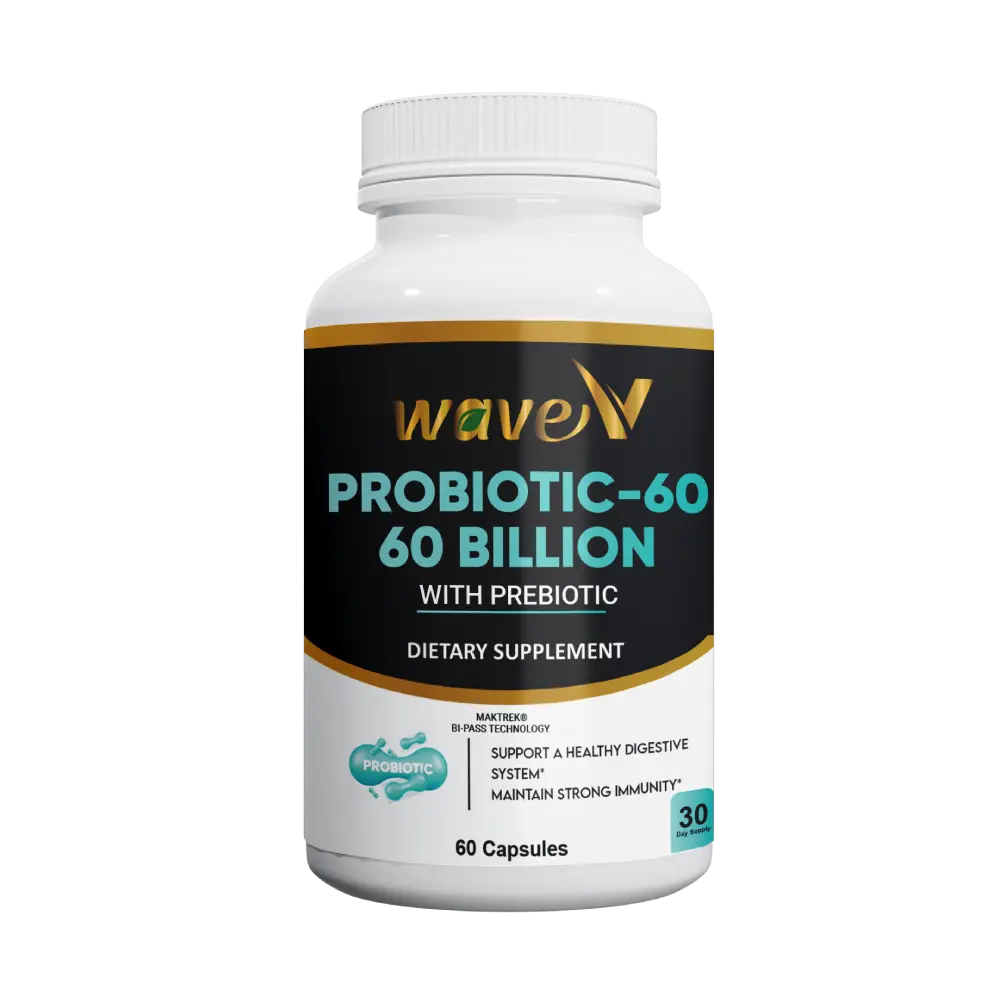 "Probiotic 60 Billion CFU – Advanced Digestive & Immune Support with Prebiotics, Shelf-Stable Formula for Gut Health – 10 Strains, Non-GMO" Healthcare Edible Fitness Dietary Supplement Vitamin Hack Your