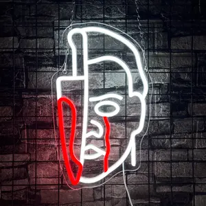 Michael Myers Neon LED Sign, Neon Lamps, Neon Lights, USB Powered LED Wall Decor For Halloween Parties And Decorations, Lighting And Decor Accessory Gift