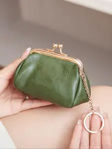 Women's Fashionable Solid Color Chain Strap Wallet, Casual Versatile Coin Purse for Daily Used, Trendy All-match & Exquisite Wallet for Birthday Gift, Elegant Fashion Wallet