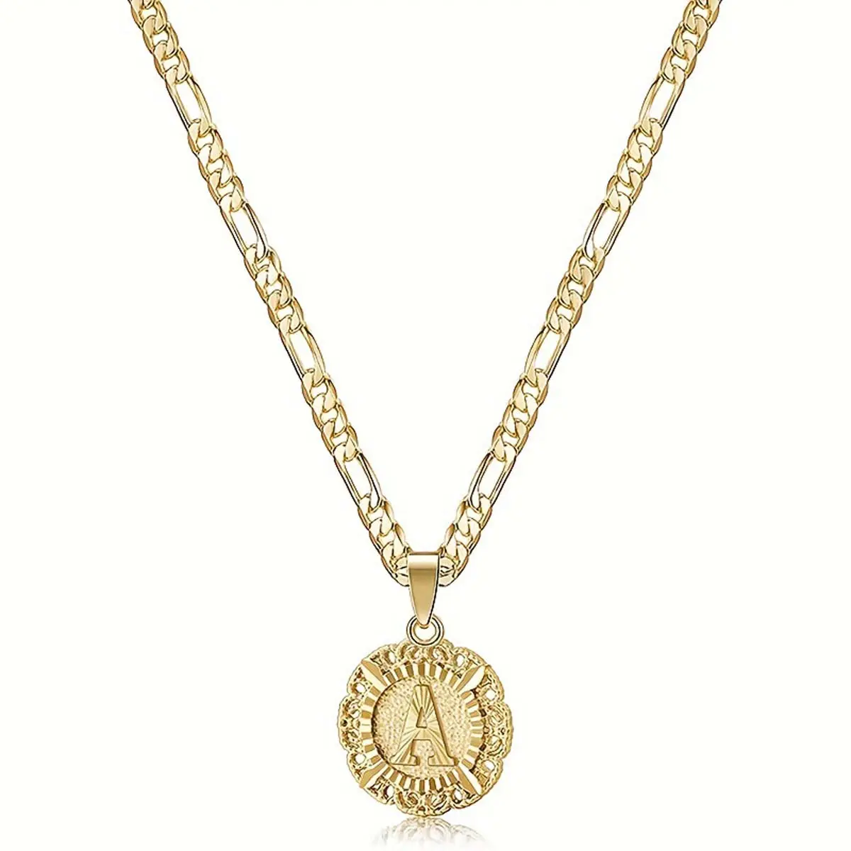 Creative Design 26 pendant necklaces, fashionable and simple, round, trendy and versatile, the same style for men and women, clavicle necklaces, basic styles, initials
