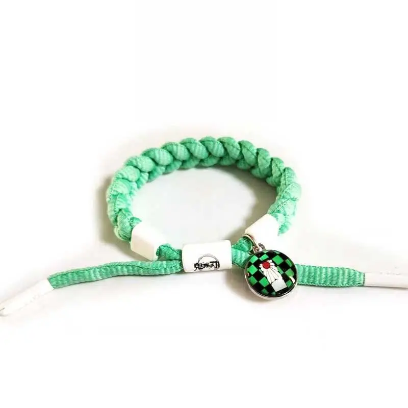 Demon Slayer Braided Bracelet Set - Anime Character Charm Bracelets for Otaku Fans