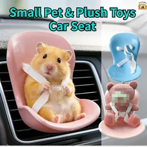 Small Pet Car Safety Seat | 2-in-1 Animal Carrier for Hamsters, Golden Hamsters, Chinchillas & Plush Toys