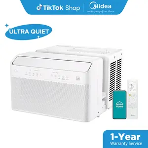 Midea 8K/10K/12K BTU U Shaped Smart Inverter New Window Air Conditioner,  2025 version, Cools up to 450 Sq. Ft.,Ultra Quiet with Open Window Flexibility, Works with Alexa/Google Assistant, 35% Energy Savings, Remote Control