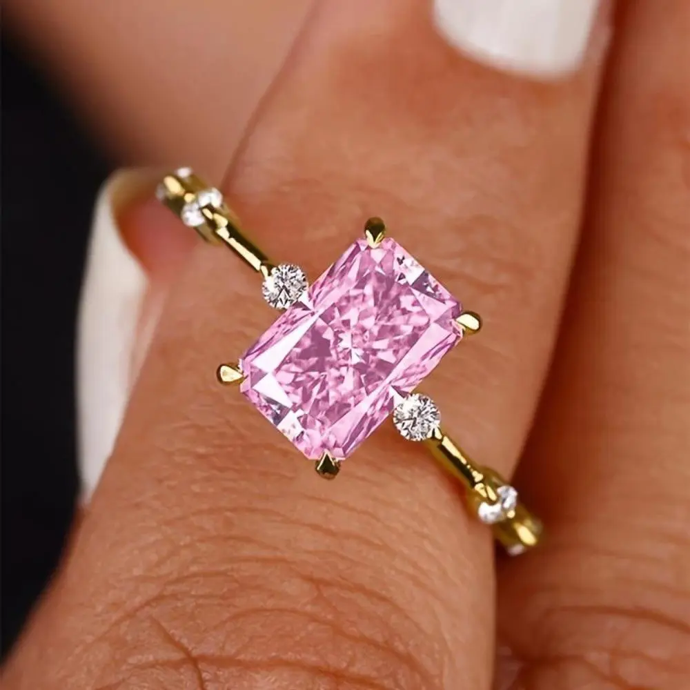 Dazzling and Exquisite Multi-color Synthetic  Engagement Rings, A Fashionable Choice for Women's Wedding Anniversary Gifts Solitaire Ring rings for women