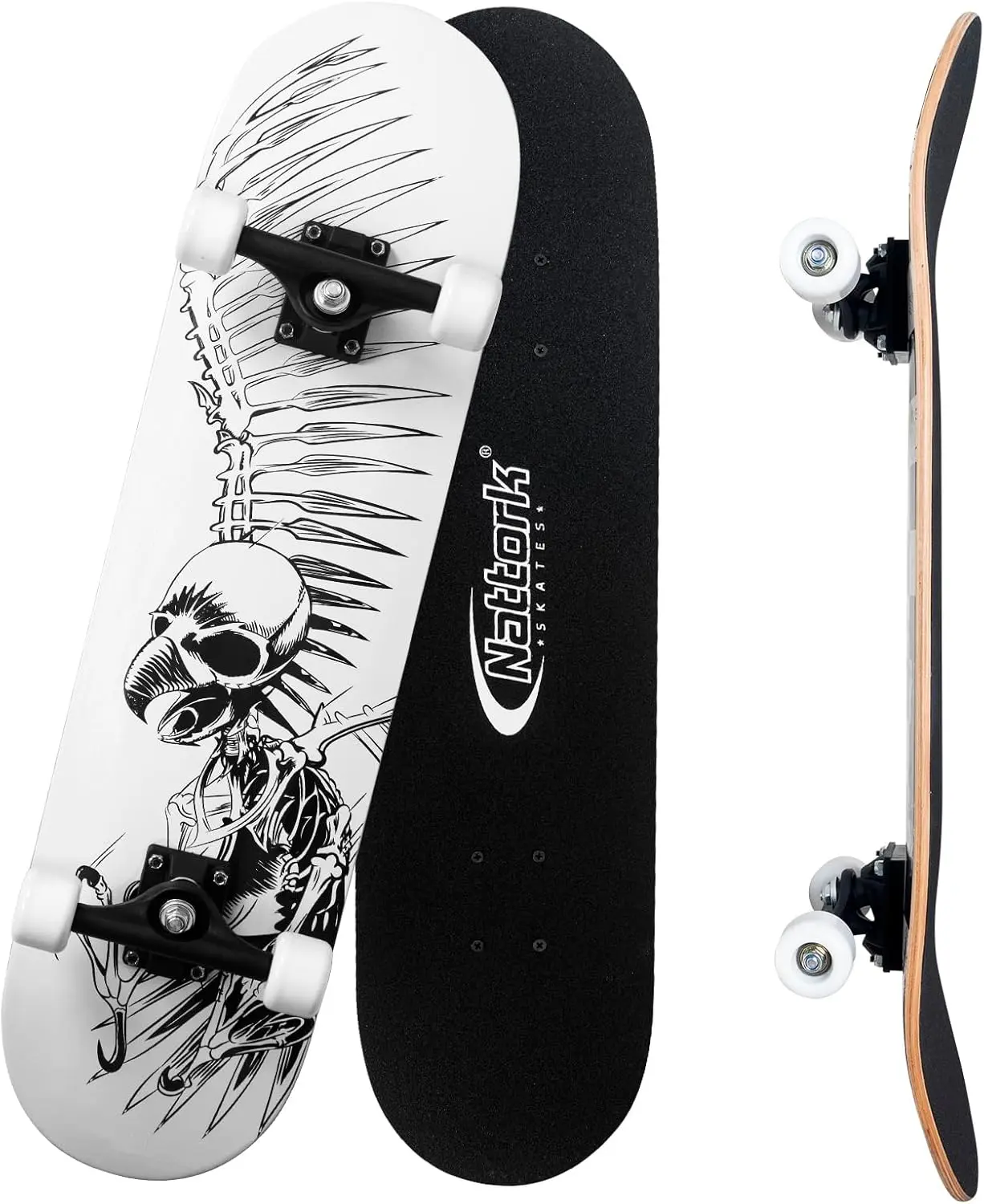 31 Inch 9-Layer Maple Complete Trick Skateboard for Youth Teens, ABEC-7 Bearings, 82A PU Wheels