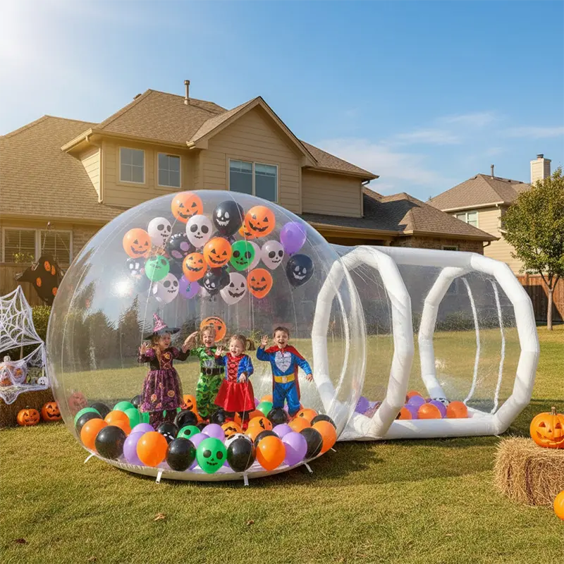 3m PVC Bubble Dome Inflatable Bouncy Castle - Outdoor Sports Unisex Playhouse, Easy Setup, Bubble Dome House for Christmas, Kids' Birthday Party Decoration